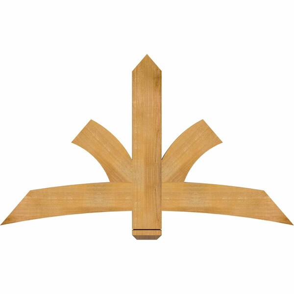 Ekena Millwork Davenport Rough Sawn Timber Gable Bracket, Western Red Cedar, 60"W x 35"H x 2"D x 6"F, 14/12 Pitch GBW060X35X0206DAV00RWR - main